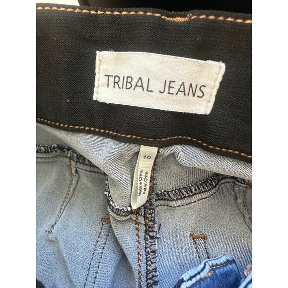 Tribal Jeans Sophia Curvy Jegging Blue Denim Size 10 | Stretch Mid-Rise Skinny - Picture 3 of 6